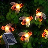 Solar String Light - 5 Meter met 20 LED's - Leuke Bijen Buitenverlichting - Geschikt voor Bruiloften, Huizen, Tuinen, Patio's, Feesten en Kerstbomen - Honing Bei Decor Lampjes - Duurzame en Sfeervolle Verlichting voor Tuin