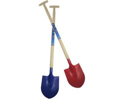 foto van Kinderschep Metaal 90CM Blauw - Strandschep - Tuinschep - Strandspeelgoed - Zandspeelgoed - Schep voor Kinderen