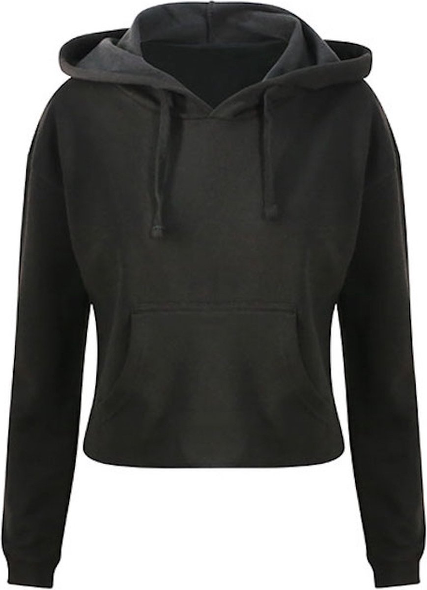 Just Hoods Women´s Cropped Hoodie JH016 - Jet black