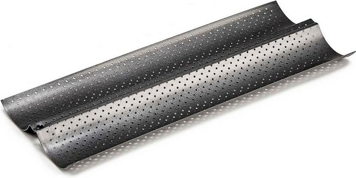 Ovenschaal Brood 16 x 2,5 x 38 cm Metaal Donker grijs Koolstofstaal (38 x 16 x 2,5 cm)