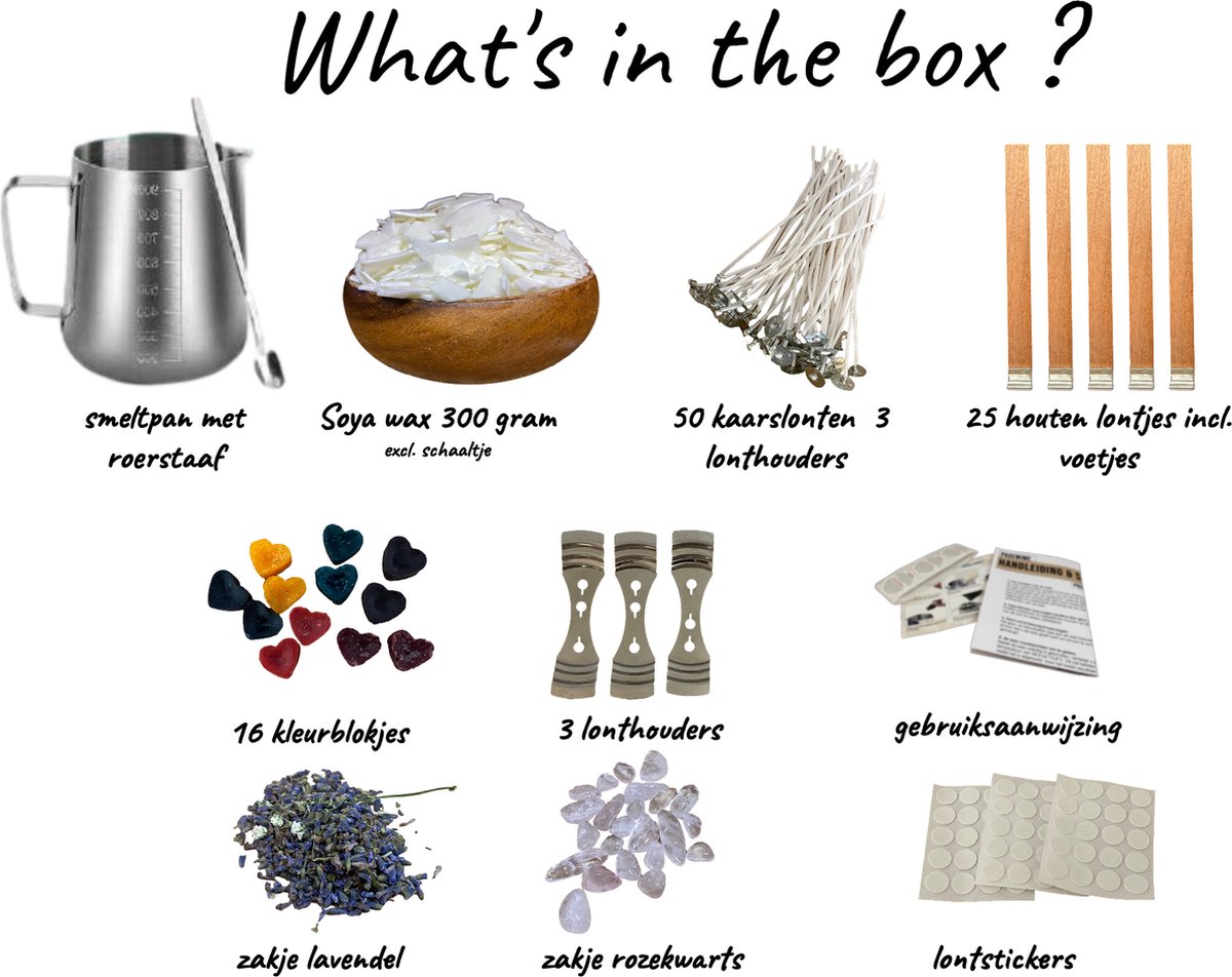 Luxe Kaarsenmaakset | Kaarsen maak set voor volwassenen | DIY Geurkaarsen maken | Kaarsen Maken Starterspakket | Soya was | Kaarslonten | Smeltpan | Creatief Cadeau — afbeelding 2