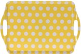 Excellent Houseware Melamine dienblad geel met witte stippen | 45 x 30 cm
