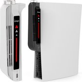 DrPhone KP5 – Instelbare Koelventilator – Cooling Fan - USB-doorvoerpoort - Geschikt Voor Playstation 5 Disc & Digitale Playstation 5 - Cooler / Koeler – Wit