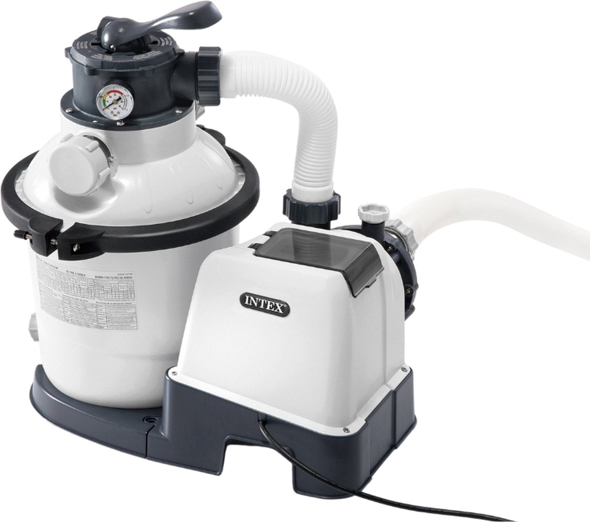 Intex - Zandfilterpomp 5700 L/u & Filterzand 50 kg & WAYS Scrubborstel – foto 4