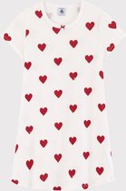 Petit Bateau Meisjesnachthemd met hartjes in katoen - 152