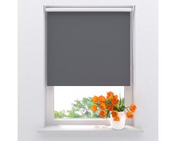 foto van Rolgordijn Pure mini Thermo - Verduisterend - Grey - 90 x 150 cm - zonwering raam