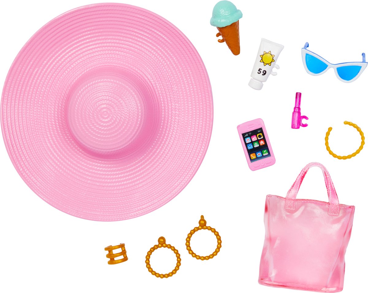 Barbie Zonnehoed badpak Malibu - Met accessoires - Barbiepop — afbeelding 5
