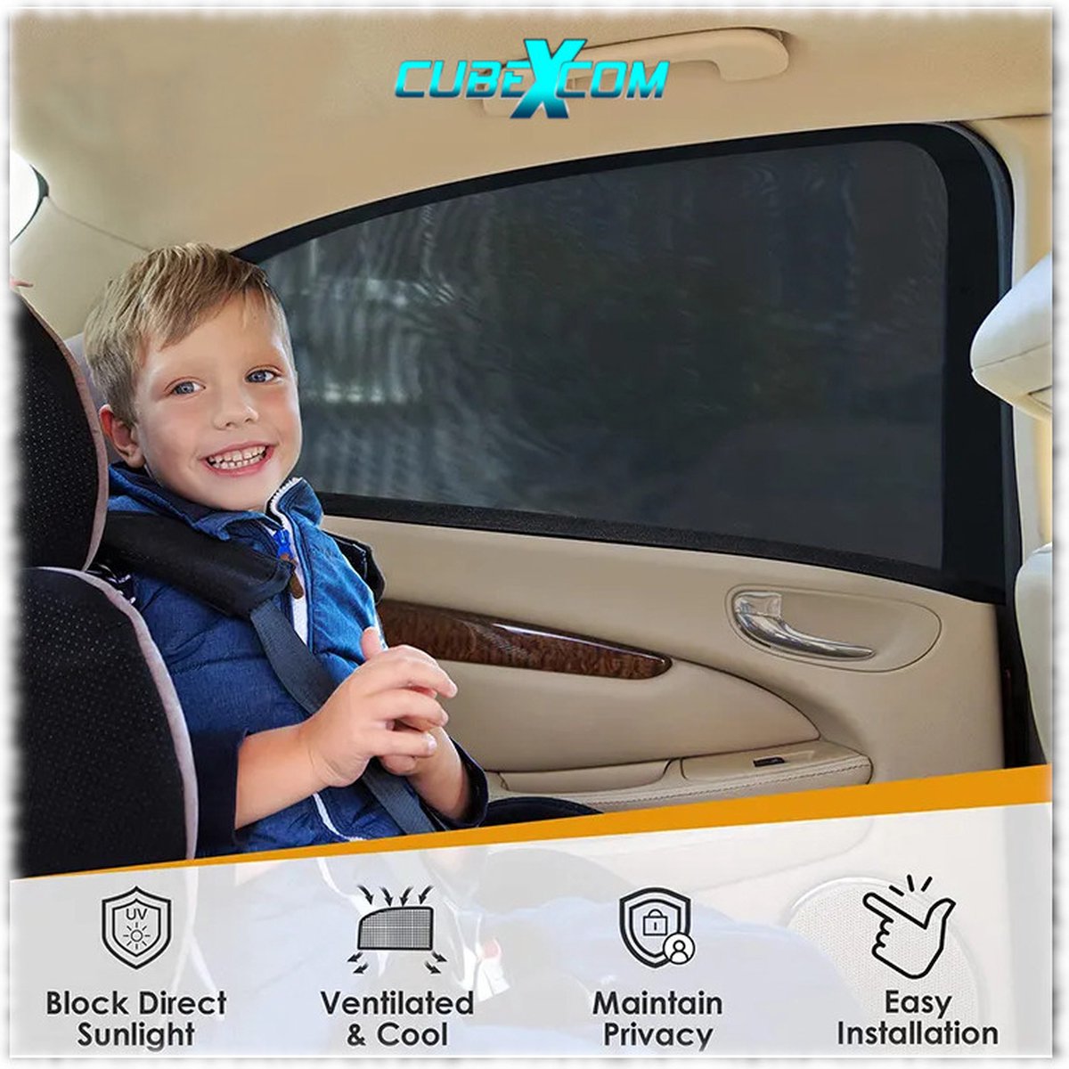 CUBEXCOM® Pare-Soleil de Voiture, Pare-Soleil de Voiture pour Bébé