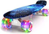 Suotu Skateboard - Skateboard Jongens - Wielen met LED-verlichting - Skateboard Meisjes - Skateboard Volwassenen - Blauw - Cadeau