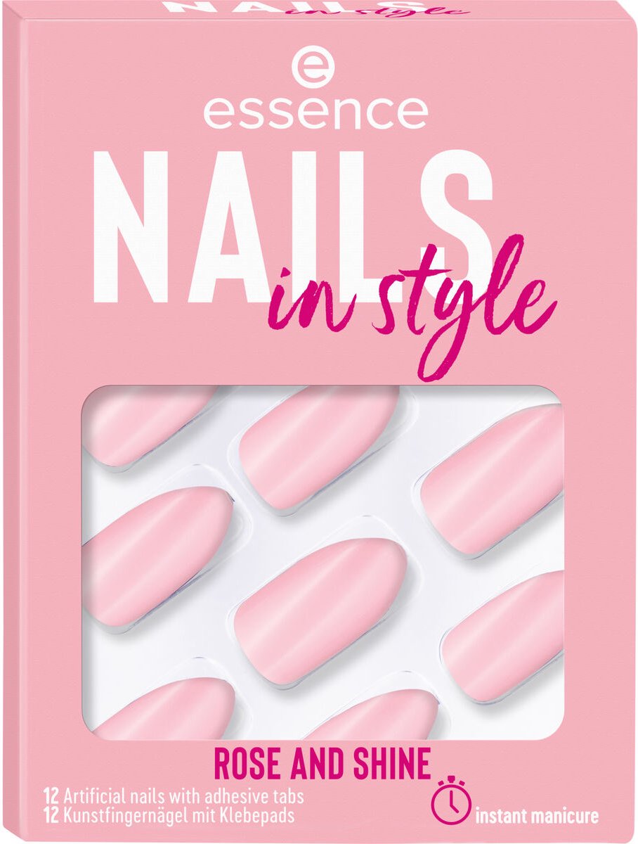 False nails Essence Nails In Style 12 Pieces Nº 14-rose and shine