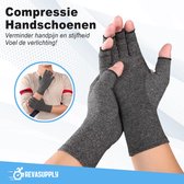 Revasupply - Artritis handschoenen - Maat M - Compressie handschoenen - Anti-slip - Reuma - Artrose - Carpaal tunnel syndroom - Grijs -