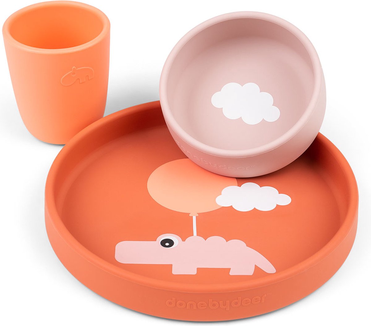 DONE BY DEER Set de table en silicone Elphee sand - Assiettes, bols, couverts - A table