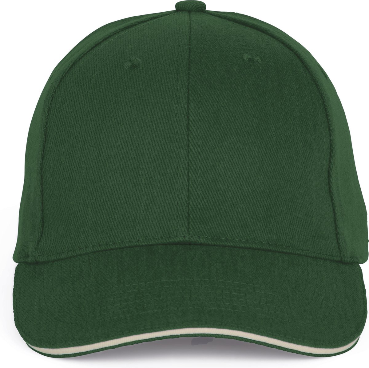 K-up Baseballpet - 6 panelen KP196 - Forest Green / Beige - One size