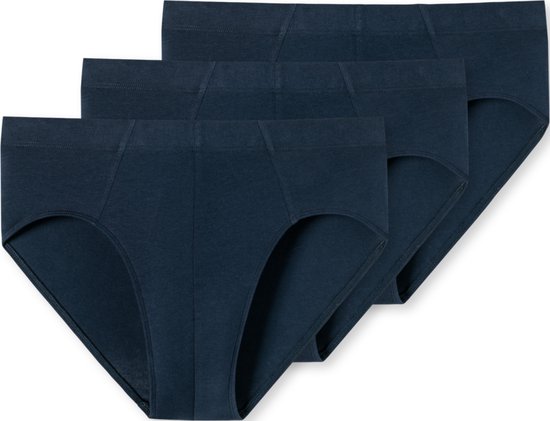 SCHIESSER 95/5 slip (3-pack) - heren supermini biologisch katoen donkerblauw - Maat: 3XL