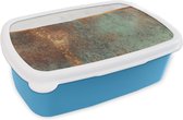 Lunch box Blauw - Lunch box - Boîte à pain - Abstrait - Luxe - Or - 18x12x6 cm - Enfants - Garçon