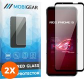 Mobigear - Screenprotector geschikt voor ASUS ROG Phone 6 Glazen | Mobigear Premium Screenprotector - Case Friendly - Zwart (2-Pack)
