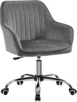 Rootz Chaise de bureau - Chaise pivotante - Chaise de jeu - Chaise de bureau - Chaise de travail - Chaise d'ordinateur - Fauteuil roulant - Grijs - 64 x 62 x (80-90) cm (L x L x H)