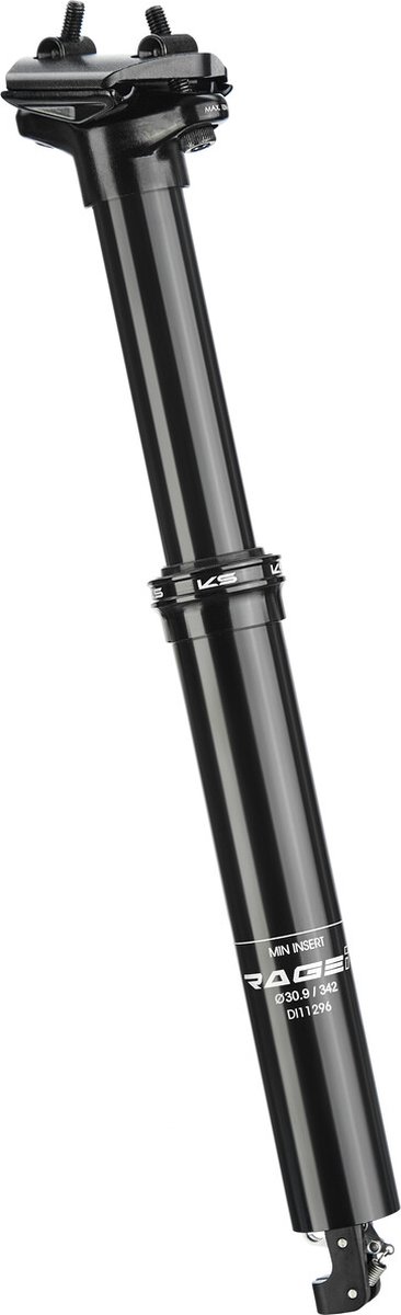 Kind Shock Ks Rage-i Internal Cable Without Remote Controler 125 Mm Dropper Zadelpen Zwart 240-340 mm / 30.9 mm