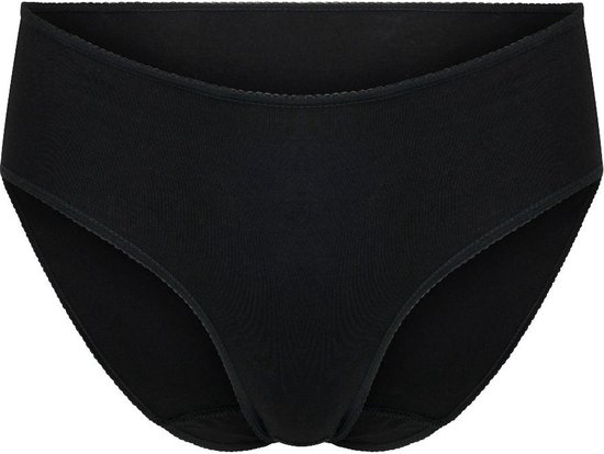 RJ Bodywear Everyday dames Vlissingen midi slip (2-pack) - zwart - Maat: XXL