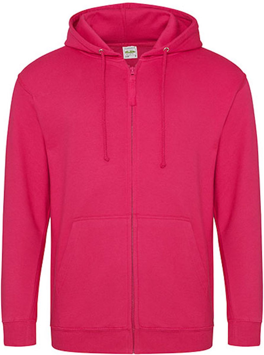 Vegan Hoodie met ritssluiting en capuchon Hot Roze