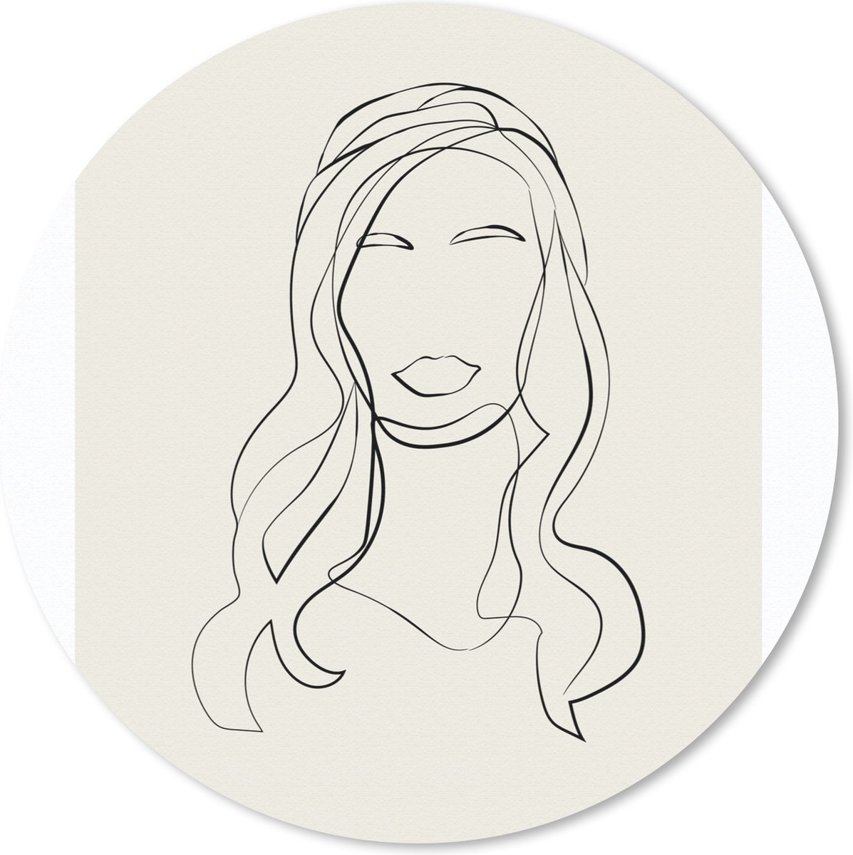 Muismat rond 30x30 cm - Mousepad Vrouwen - Quotes - Line art - Tekst - Ronde muismatten