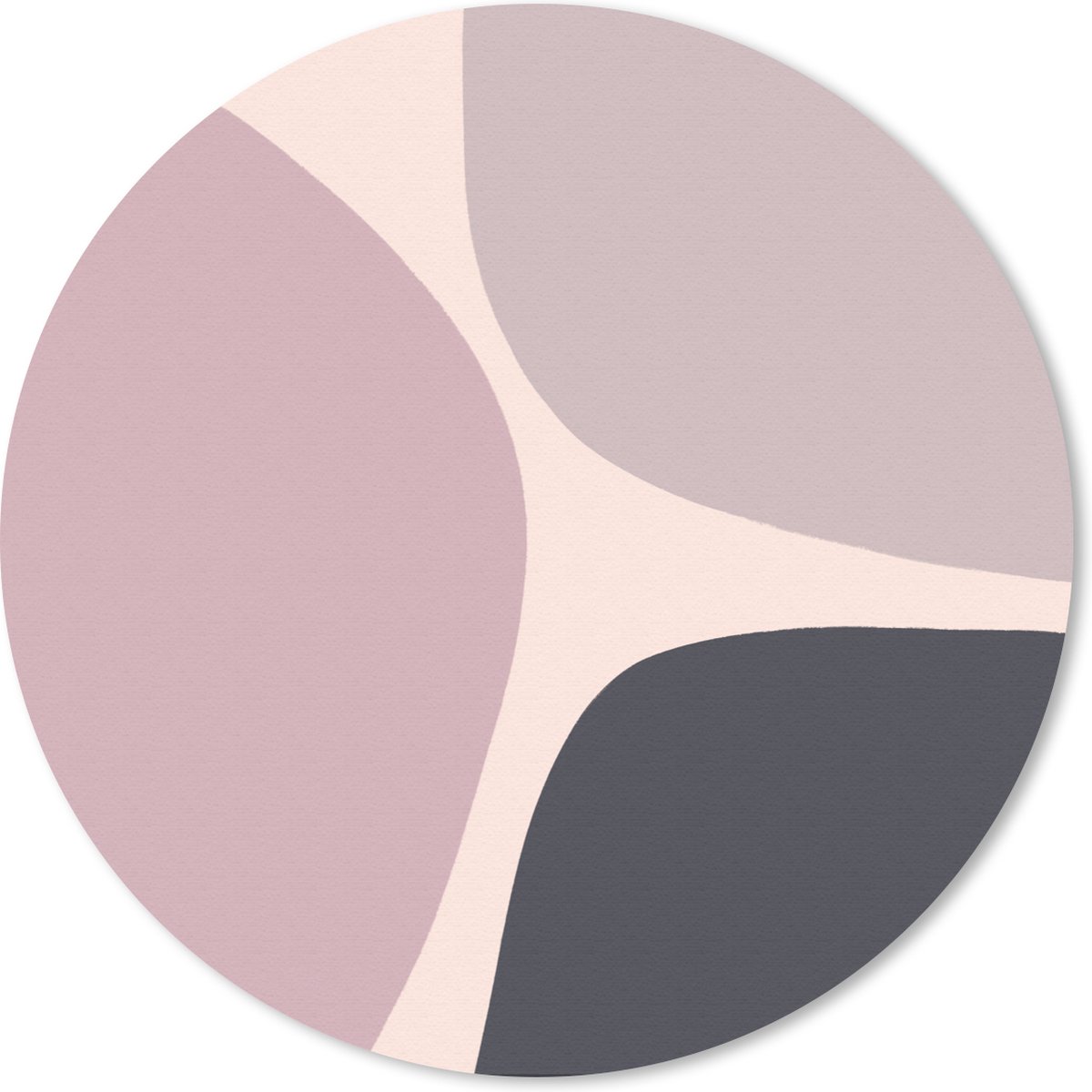 Muismat rond 50x50 cm - Mousepad Pastel - Design - Minimalisme - Ronde muismatten