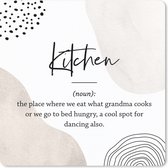 Muismat Klein - Keuken definitie - Kitchen - Quotes - Spreuken - Woordenboek - 20x20 cm