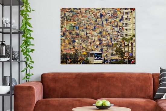 Peintures sur toile - Paysage urbain d'Izmir en Turquie européenne - 120x90 cm - Décoration murale