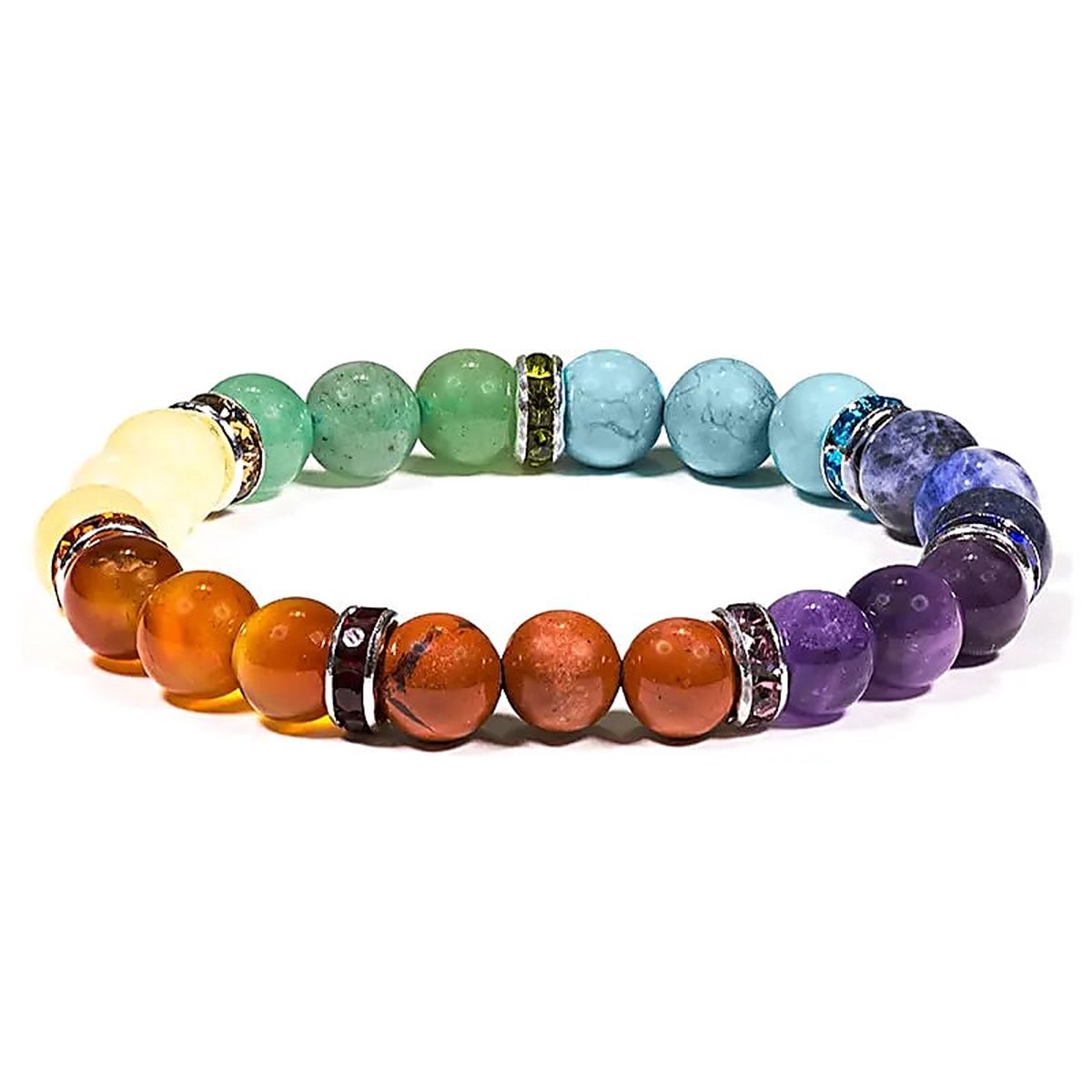 Armband 7 Chakra's Elastisch - Mani Bhadra