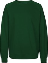 Fairtrade unisex sweater met ronde hals Bottle Green - L