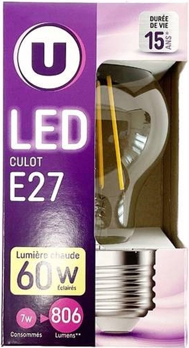 Lot de 10 Ampoules LED E27 8W eq 60W 806lm Température de Couleur: Blanc  chaud 2700K