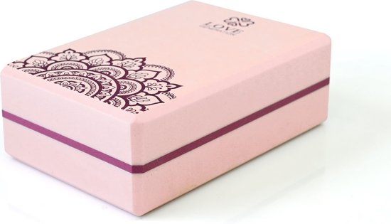 Yogablok - Eva Foam - Mandala - Precious Pink van Pure2Improve — afbeelding 3