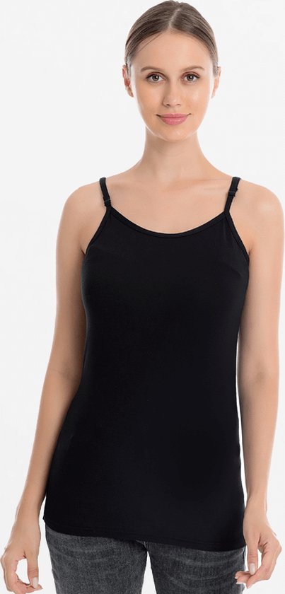 Top spaghetti femme bambou noir | Fashion Ollie