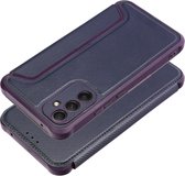 Case2go - Hoesje geschikt voor Samsung Galaxy A34 5G - Schokbestendige Book Case - Donker Blauw