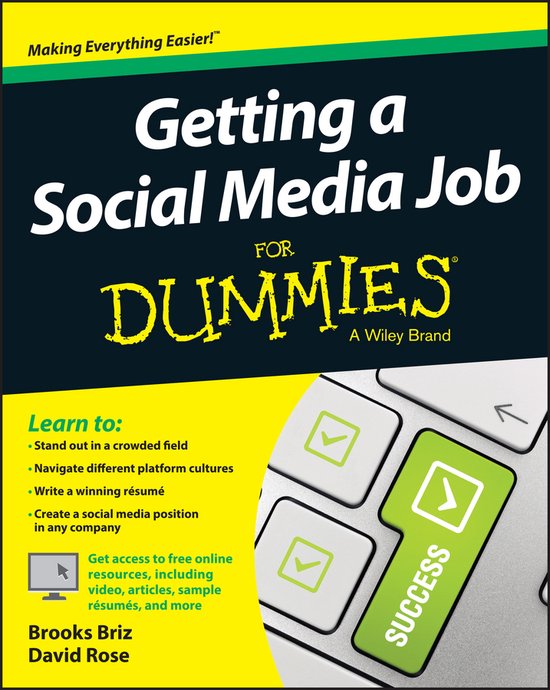 Getting A Social Media Job For Dummies - cover