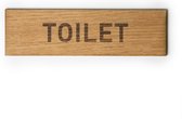 Panneau de porte - WC - Rectangle - Bois - 45 x 155 mm - Panneau de toilette - Panneau de toilette - Panneau de porte - Autocollant
