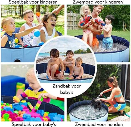 INDUSTEX Foldable Pool, Foldable Pool for Children, Portable Dog Pool, Removable Pool for Children, Bath Toy, Suitable for Children, 600L