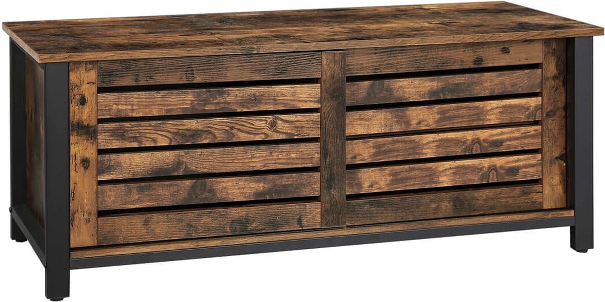 In And Outdoormatch TV kast industrieel - Meubel kastje - Hout - Bruin/zwart - 110x40x45cm Brown