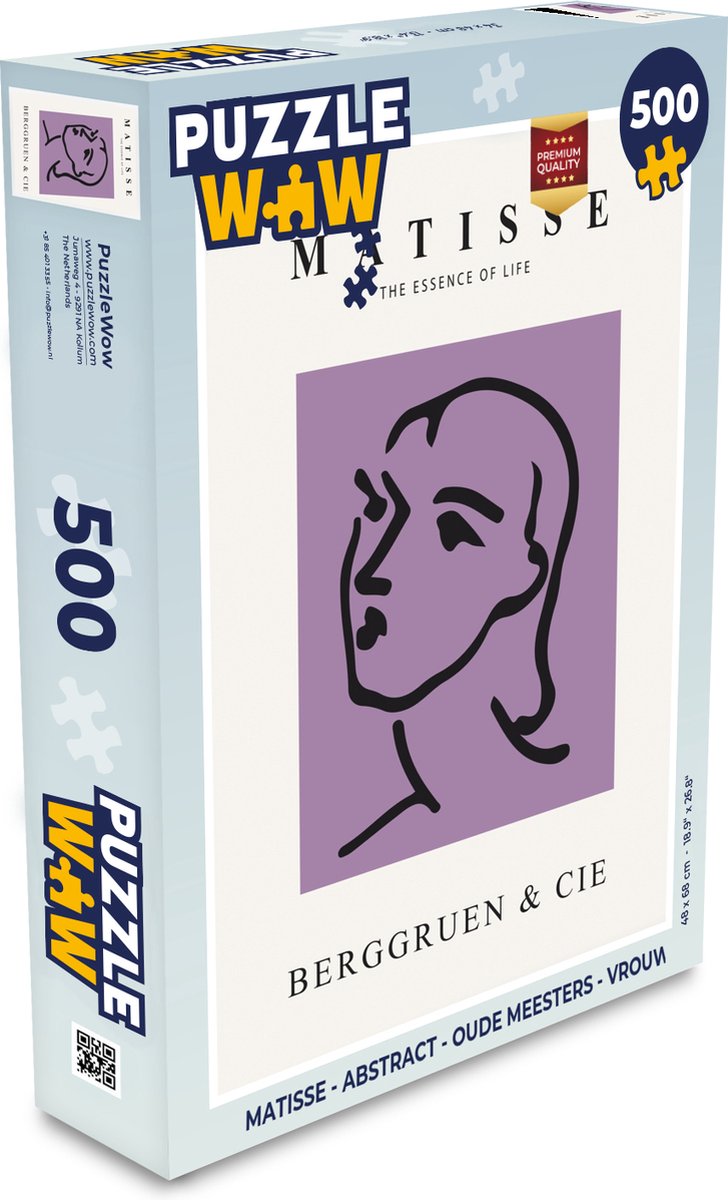 Puzzel Matisse - Abstract - Oude meesters - Vrouw - Legpuzzel - Puzzel 500 stukjes