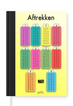 Notitieboek - Schrijfboek - Kinderkamer - Aftrekken - Getallen - Jongens - Meisjes - Kinderen - Kind - Notitieboekje klein - A5 formaat - Schrijfblok