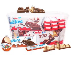Kinder chocolade partymix - Kinder Bueno melk & wit - Kinder Surprise - Kinder Delice - Kinder Maxi - 855g