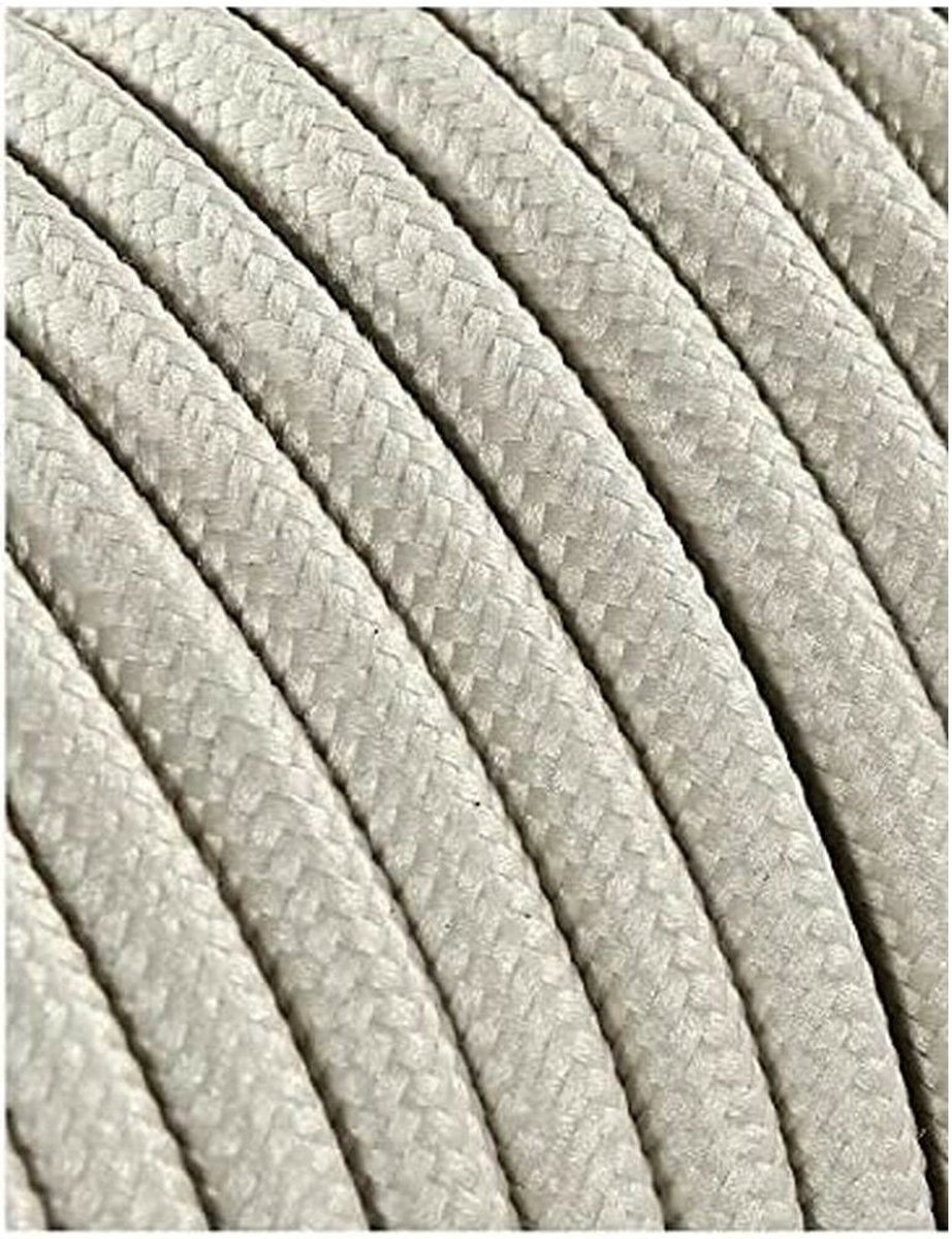 Kabel EDM 2 x 0,75 mm Wit Textiel 5 m