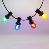 Prikkabel set met gekleurde dimbare filament LED lampen