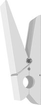 ophanghaak (kapstok/handdoekhaak) in de vorm van een grote knijper | 5x8x21 cm | wit