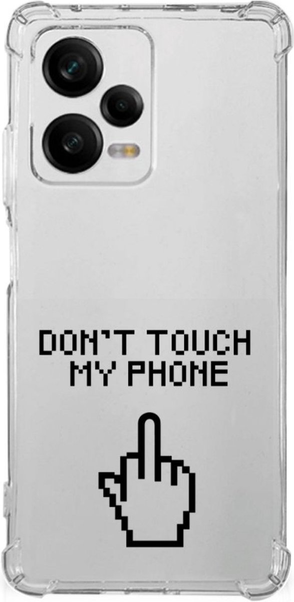 Xiaomi Redmi Note 12 Pro Anti Shock Case Finger Don't Touch My Phone