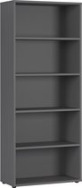 Hoge brede kantoorkast Ergonoma Lichtgrijs - Breedte 80 cm - Hoogte 197 cm - Diepte 40 cm - Met planken - Zonder deuren