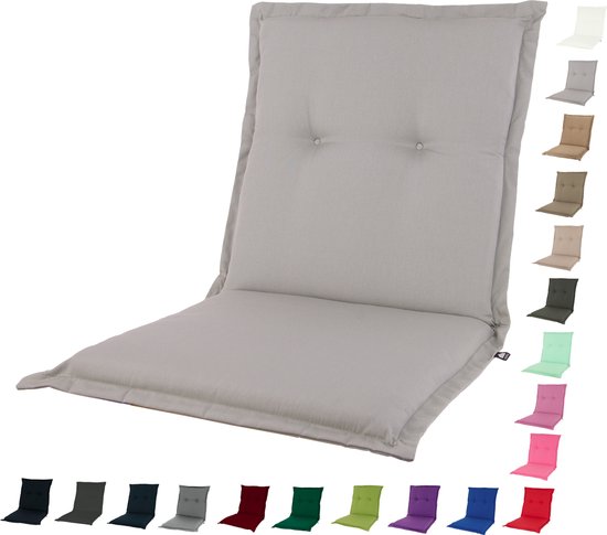 Kopu® Prisma Silver - Coussin de jardin Dossier Bas – Argent