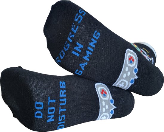 Verjaardags cadeau - Gaming Sokken - leuke sokken - vrolijke sokken - Game sokken - Spel sokken - sport sokken - valentijns cadeau - sokken met tekst - aparte sokken - grappige sokken - Socks waar je Happy van wordt - maat 36-41