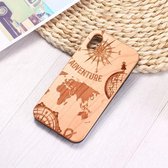 iPhone SE2020/7/8 houten hoesje wereldkaart