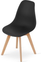 KITO - Chaises de salle à manger - lot de 2 chaises de table à manger - noir